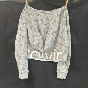 Calvin Klein Gray Patterned Hoodie
